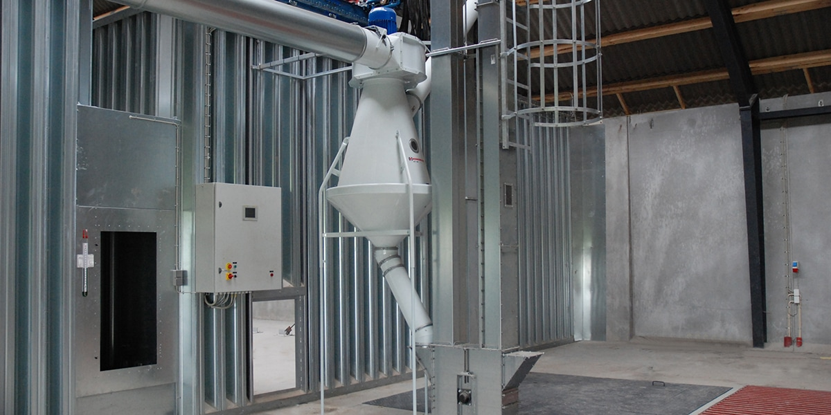 Циклон на объекте — смонтированная система